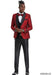 Paisley Suit - Wedding Tuxedo Suit - Prom Red Suit