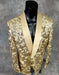 Gold Sequin Blazer - Champaign Tuxedo Dinner Jacket