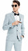 Summer Suits - Pinstripe Suit - Vested Suit - Gray