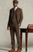 SKU#JA60729 Groomsmen Tweed Suit - Brown Herringbone Western Suit - Traje Para Hombre