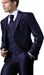 Shiny Suit - Prom Suit - Vested Sateen Flashy Suit - Blue