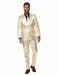 Shiny Metallic Party Champagne Suit