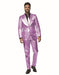 Shiny Metallic Party Lavender Suit