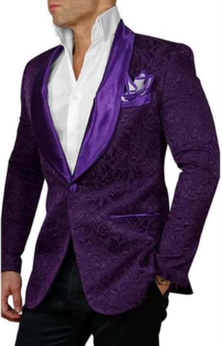 Paisley Blazers - Floral Blazer - Red Tuxedo Dinner Jacket main image 0