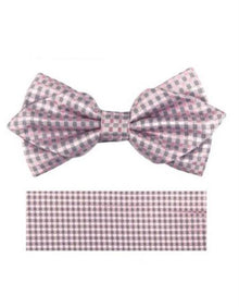 Mens Formal - Wedding Bowtie - Prom Pink Dot Bowtie