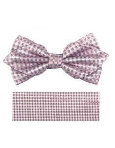 Mens Formal - Wedding Bowtie - Prom Pink Dot Bowtie