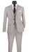Glen Plaid Suit - Men's 3 Piece Slim Fit Suit - Grey Suit - SV2W6