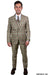 Tan and Orange Suit, Beige and Rust Plaid, Stacy Adams Suits