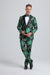Paisley Suits - Wedding Tuxedo - Groom Green ~ Black Suit + Matching Bowtie