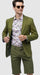 Mens Suits With Shorts - Olive Summer Suit