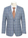 Real Suits - Business Suit By Designer Brand - Light Gray with Blue