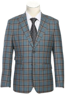 Real Suits - Business Suit By Designer Brand - Light Gray with Bronze