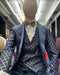 Navy Blue and Gold Suit - Blue Tuxedo