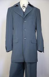 3 Button Suit with Wide Leg Pants