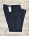 Linen Flat Front Pants Black