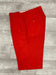 Linen Flat Front Pants Red
