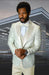 SKU#JA61572 Cream Suit - Ivory Tuxedo - Off White Paisley Suit - Floral Tuxedo - Wedding Tuxedo