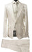 Rossiman White Sateen Suit for Men – High-Shine Formal Elegance