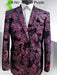 Retro Paris Suits Mens Suit Purple
