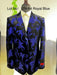 Retro Paris Suits Mens Suit Royal Blue