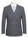 SKU#JA61606 Plaid Suit - Mens Windowpane Suit By Designer Brand - Gray