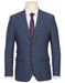 SKU#JA61607 Plaid Suit - Mens Windowpane Suit By Designer Brand - Pale Blue