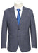 SKU#JA61612 Plaid Suit - Mens Windowpane Suit By Designer Brand - Gray with Blue