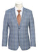 Plaid Suit - Mens Windowpane Suit By Designer Brand - Light Gray