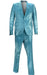 Aqua Blue Suit - Sky Blue Shiny Suit