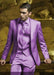 Mens Shiny Blazer - Lavender Sateen Vested Suit