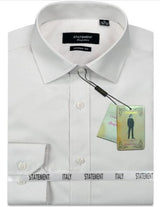 SKU#JA61726 Mens Outlet Long Sleeve 100% Cotton Shirt - Off-White