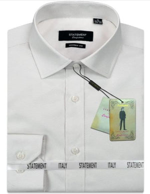 SKU#JA61726 Mens Outlet Long Sleeve 100% Cotton Shirt - Off-White