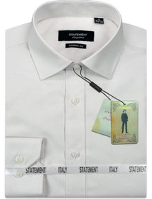 SKU#JA61729 Mens Outlet Long Sleeve 100% Cotton Shirt - Off-White