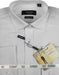 Mens Long Sleeve 100% Cotton Shirt - French Cuff - Grey