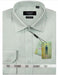 Mens Long Sleeve 100% Cotton Shirt - Pin Dot - Green