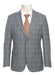 SKU#JA61751 Plaid Suit - Mens Windowpane Suit By Designer Brand - Light Gray