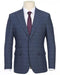 SKU#JA61753 Plaid Suit - Mens Windowpane Suit By Designer Brand - Pale Blue
