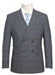 SKU#JA61754 Plaid Suit - Mens Windowpane Suit By Designer Brand - Gray