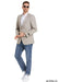 Wool Sport Coat - Plaid Blazer - Windowpane Blazer - Tan