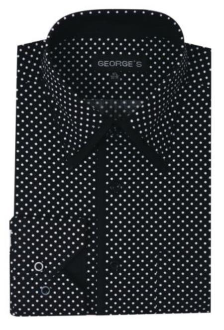 polka dot mens dress shirt Navy Blue Polka Dot Shirts