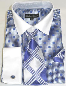 Polka Dot Dress Shirt - Navy