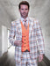 Mens Peak Lapel Modern Fit Suit - Orange