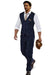 Groomsmen Summer Beach Prom Navy Vest and Pants Set