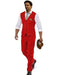 Groomsmen Summer Beach Prom Red Vest and Pants Set
