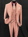Mens Two Button Notch Lapel Pink Suit - Slim Fit