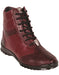 Los Altos Ostrich Leg High Top Sneakers Burgundy
