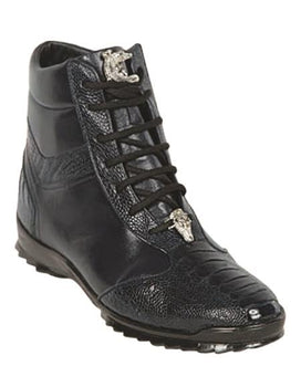 Los Altos Ostrich Leg High Top Sneakers Navy