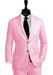 Pink Big and Tall Linen Suit