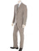 Dark Tan and Taupe Big and Tall Linen Suit
