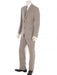 Dark Tan and Taupe Big and Tall Linen Suit